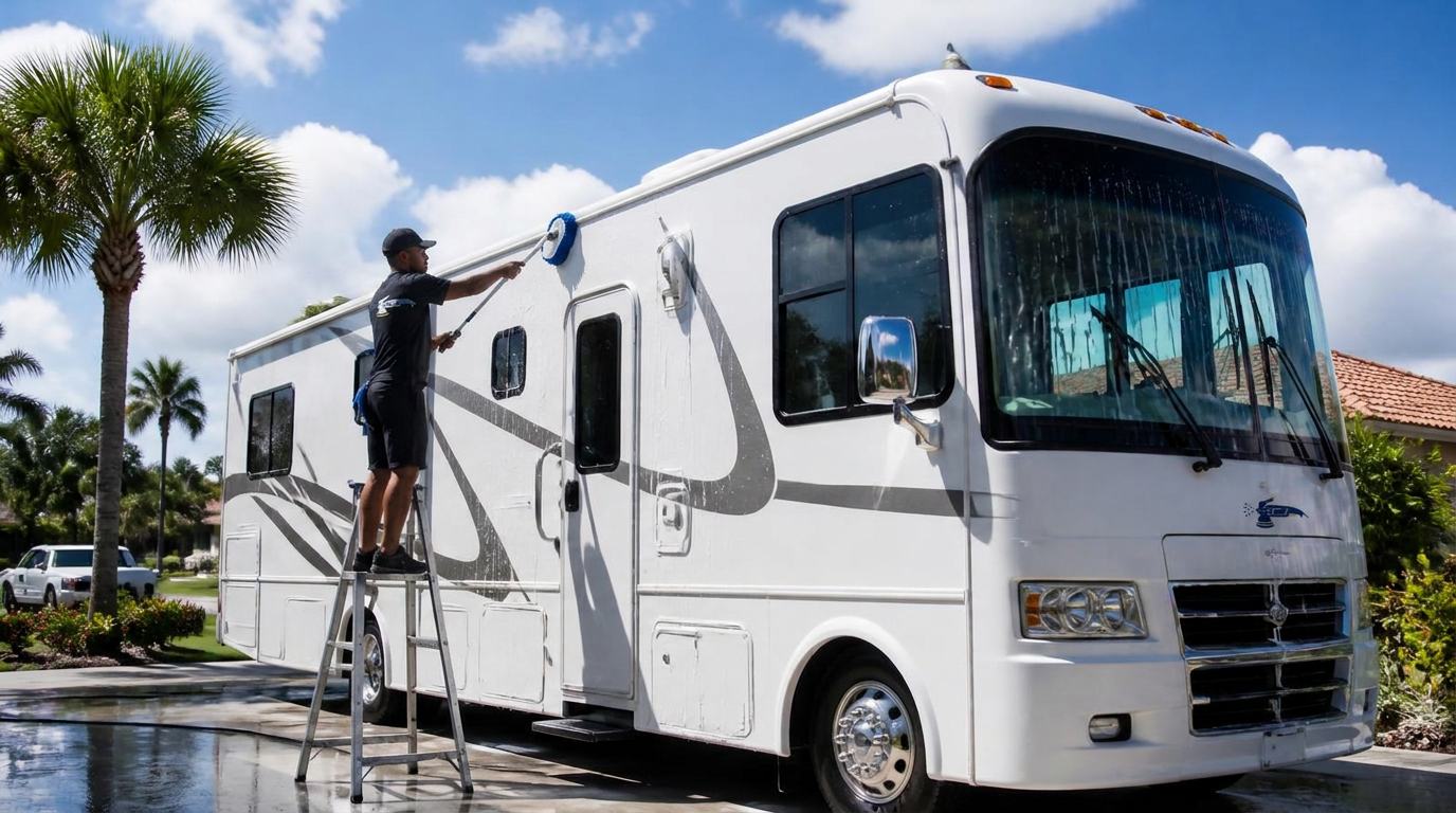 RV Detailing in Palm Beach County by Leo, the Palm Beach Detailer